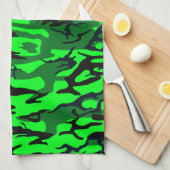 Linge De Cuisine Alien Green Camo (Quart Plié)