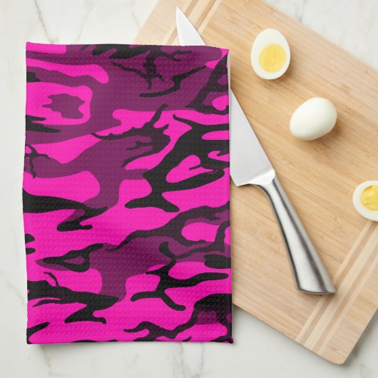 Linge De Cuisine Alien Pink Camo (Quart Plié)