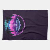 Linge De Cuisine Alien vaisseau spatial rétro futuriste (Horizontal)