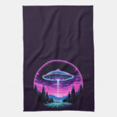 Linge De Cuisine Alien vaisseau spatial rétro futuriste (Vertical)