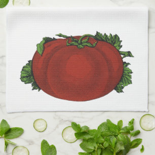Linge De Cuisine Aliments Anciens, Tomate Mûre, Légumes et Fruits
