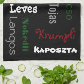 Linge De Cuisine Aliments hongrois Noir (Plié)