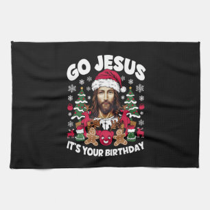 Linge De Cuisine Allez Jésus C'est Ton Anniversaire Sweater de Noël