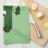 Linge De Cuisine Alligator drôle de Noël comme renne (Quart Plié)