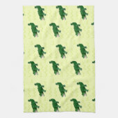 Linge De Cuisine Alligator en jaune (Vertical)