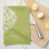 Linge De Cuisine Allium Flower Botanical Art | Elegant Flora (Quart Plié)