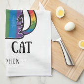Linge De Cuisine Ally Cat - Rainbow Cat LGBTQ Pride (2) (Quart Plié)