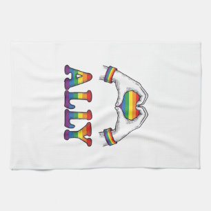 Linge De Cuisine Ally Rainbow Hands Heart Vintage Pride Conception