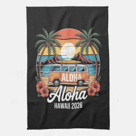 Linge De Cuisine Aloha Hawaï 2026 (Vertical)