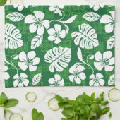LINGE DE CUISINE ALOHA VENDREDI (VERT) (Plié)