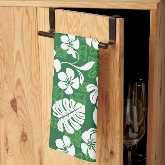 LINGE DE CUISINE ALOHA VENDREDI (VERT) (Pliage en tiers)