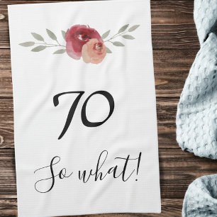 Linge De Cuisine Alors quelle drôle d'aquarelle Floral 70e annivers