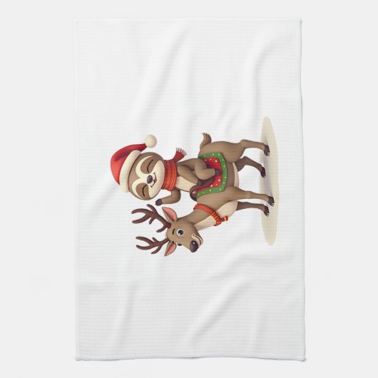 Linge De Cuisine Alpaca Sloth Christmas (1) (Vertical)