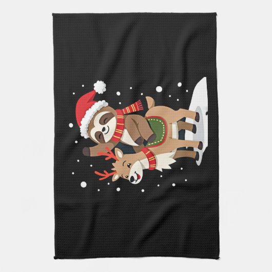 Linge De Cuisine Alpaca Sloth Christmas (2) (Vertical)