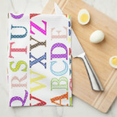Linge De Cuisine Alphabet (Quart Plié)