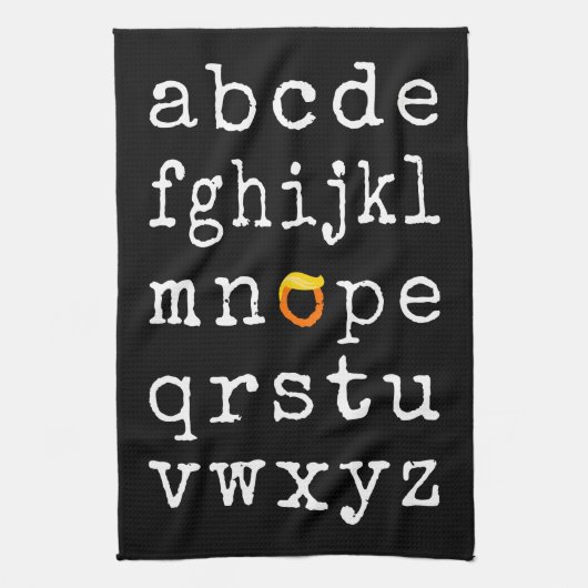 Linge De Cuisine Alphabet anti-Trump - Nope V (Vertical)