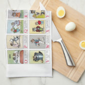 Linge De Cuisine Alphabet de chat, Louis Wain (Quart Plié)