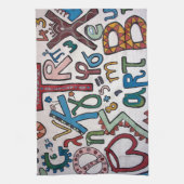 Linge De Cuisine Alphabet grec coloré (Vertical)