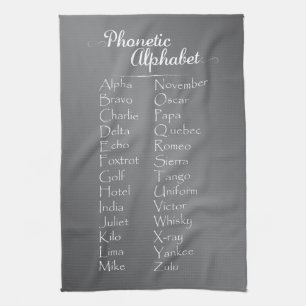 Linge De Cuisine Alphabet phonétique Enseignant Cadet Formation Ort