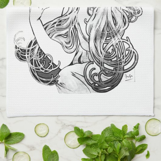 Linge De Cuisine Alphonse Mucha JOB ISOGS (Plié)