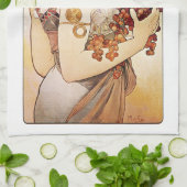 Linge De Cuisine Alphonse Mucha Lady Au Fruit (Plié)