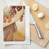 Linge De Cuisine Alphonse Mucha Lady Au Fruit (Quart Plié)