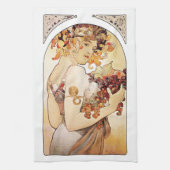 Linge De Cuisine Alphonse Mucha Lady Au Fruit (Vertical)