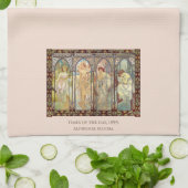 Linge De Cuisine Alphonse Mucha - Les heures du jour (Plié)