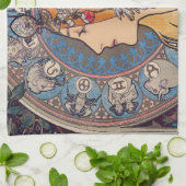 Linge De Cuisine Alphonse Mucha , “ Zodiac ” (Plié)