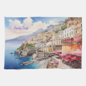 Linge De Cuisine Amalfi Coast Italy Aquarelle Sketch | (Horizontal)