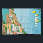 Linge De Cuisine Amalfi Italie Retro Voyage Art Vintage<br><div class="desc">Amalfi design vectoriel. Amalfi est une ville située dans un cadre naturel spectaculaire,  au pied de falaises escarpées,  sur la côte sud-ouest de l'Italie.</div>