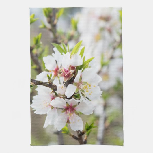 Linge De Cuisine Amande fleurie (Vertical)