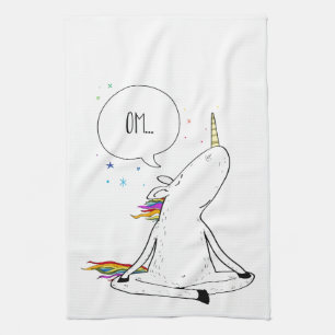 Linge De Cuisine Amant drôle de licorne de yoga de licorne