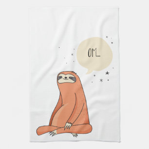 Linge De Cuisine Amant drôle de paresse de yoga de paresse