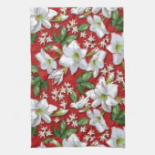 Linge De Cuisine Amaryllis & Holly Red Christmas (Vertical)