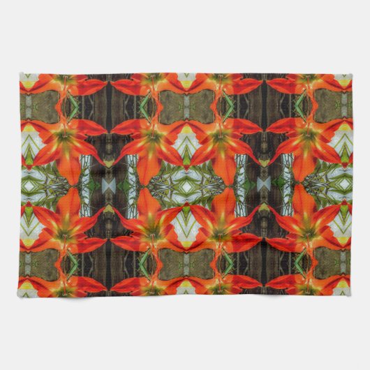 Linge De Cuisine Amaryllis Pattern Kitchen Towels (Horizontal)
