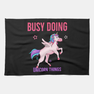 Linge De Cuisine Amateur de licorne occupé à faire des choses de li