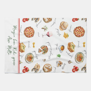 Linge De Cuisine Amateur de nourriture italienne amusant Mangia Ben