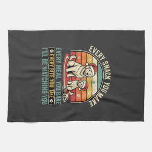 Linge De Cuisine Amateurs de chiens de Noël Snack Regarder