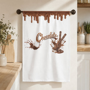 Linge De Cuisine Amateurs de Chocolat Éclaboussures de Chocolat qui