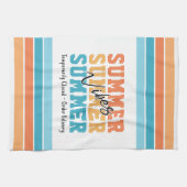 Linge De Cuisine Ambiance estivale amusante Rayures tropicales Pers (Horizontal)