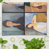 Linge De Cuisine Amedeo Modigliani - Collage de chefs-d'oeuvre (Plié)