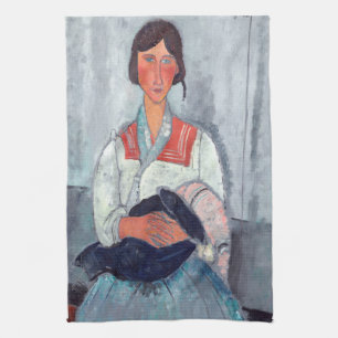Linge De Cuisine Amedeo Modigliani - Femme tzigane avec bébé
