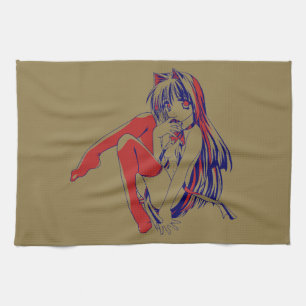 Linge De Cuisine Américain Manga Neko Catgirl Kawaii Anime