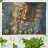 Linge De Cuisine American Akita Christmas Festive Voyage (Plié)