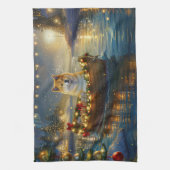 Linge De Cuisine American Akita Christmas Festive Voyage (Vertical)