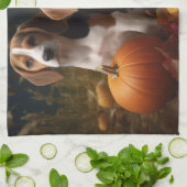 Linge De Cuisine American Anglais Foxhound Puppy Automne Delight (Plié)