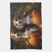 Linge De Cuisine American Anglais Foxhound Puppy Automne Delight (Vertical)