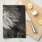 Linge De Cuisine American Bald Eagle on Grunge Flag (Quart Plié)