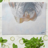 Linge De Cuisine American Bulldog Artistic Pet Portrait (Plié)